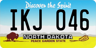 ND license plate IKJ046
