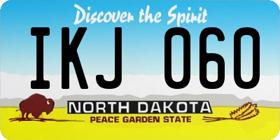 ND license plate IKJ060
