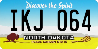 ND license plate IKJ064