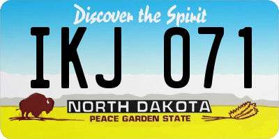 ND license plate IKJ071