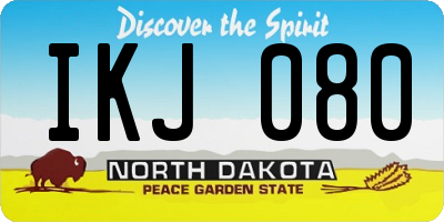 ND license plate IKJ080