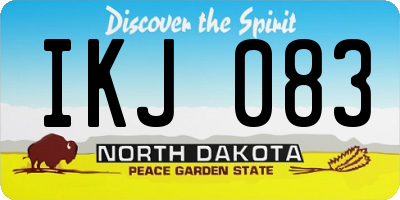 ND license plate IKJ083