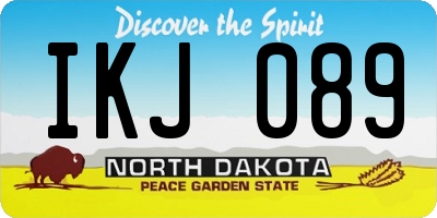 ND license plate IKJ089