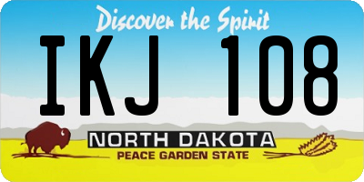 ND license plate IKJ108