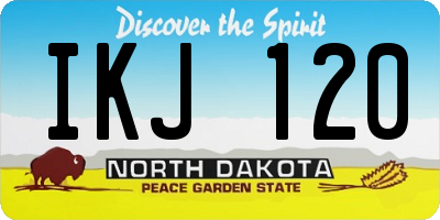 ND license plate IKJ120