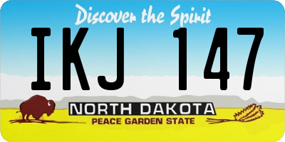 ND license plate IKJ147