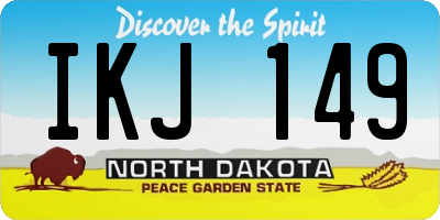 ND license plate IKJ149