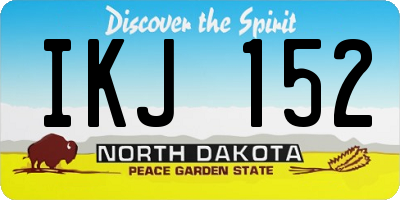 ND license plate IKJ152