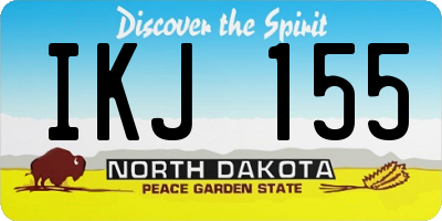 ND license plate IKJ155