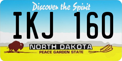 ND license plate IKJ160
