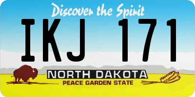 ND license plate IKJ171