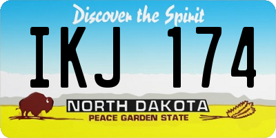 ND license plate IKJ174