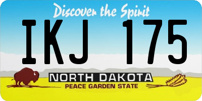 ND license plate IKJ175