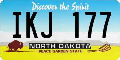 ND license plate IKJ177