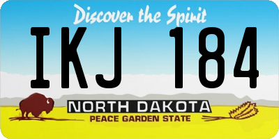 ND license plate IKJ184