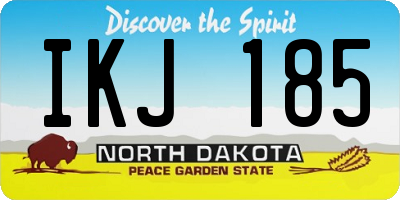 ND license plate IKJ185