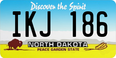 ND license plate IKJ186
