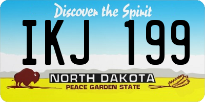 ND license plate IKJ199