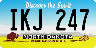 ND license plate IKJ247