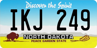 ND license plate IKJ249