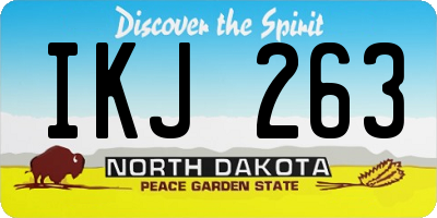 ND license plate IKJ263
