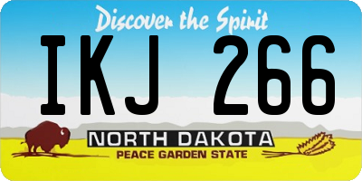 ND license plate IKJ266