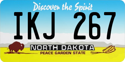 ND license plate IKJ267