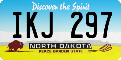 ND license plate IKJ297