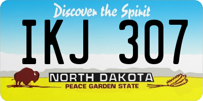 ND license plate IKJ307