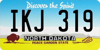 ND license plate IKJ319