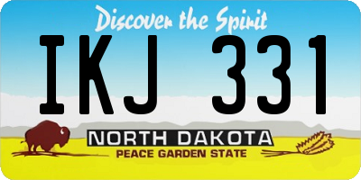 ND license plate IKJ331