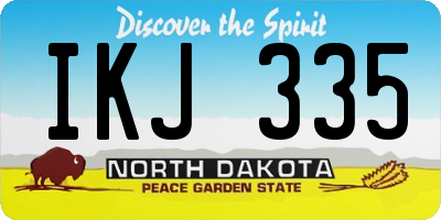 ND license plate IKJ335