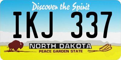 ND license plate IKJ337