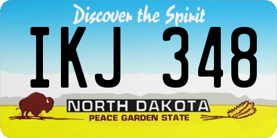ND license plate IKJ348