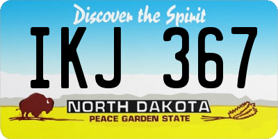 ND license plate IKJ367