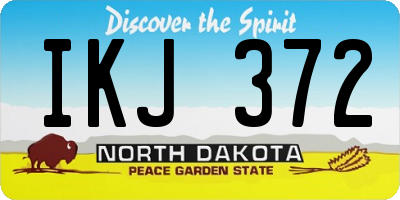 ND license plate IKJ372