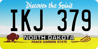 ND license plate IKJ379