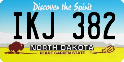 ND license plate IKJ382