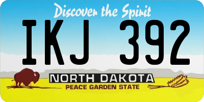 ND license plate IKJ392