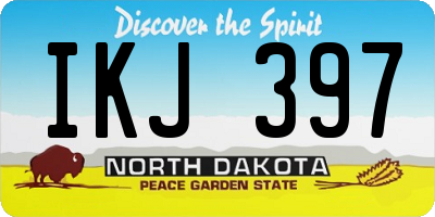 ND license plate IKJ397