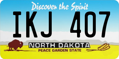 ND license plate IKJ407