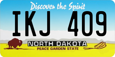 ND license plate IKJ409