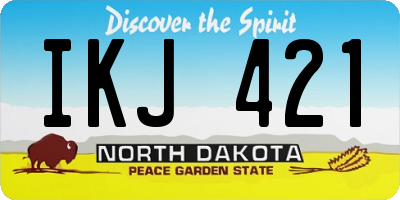 ND license plate IKJ421