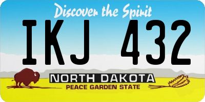 ND license plate IKJ432