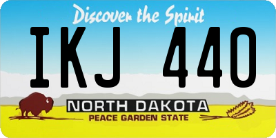 ND license plate IKJ440