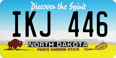 ND license plate IKJ446