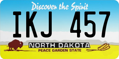 ND license plate IKJ457