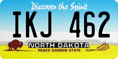 ND license plate IKJ462