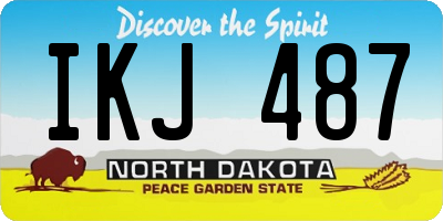 ND license plate IKJ487