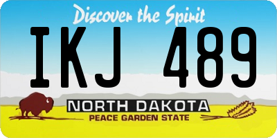 ND license plate IKJ489
